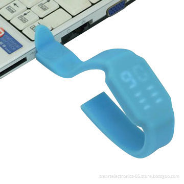 Bracelet Watch USB Flash Drive with 64MB to 128GB Capacity, Colorful, Grade A, 3-year Warranty